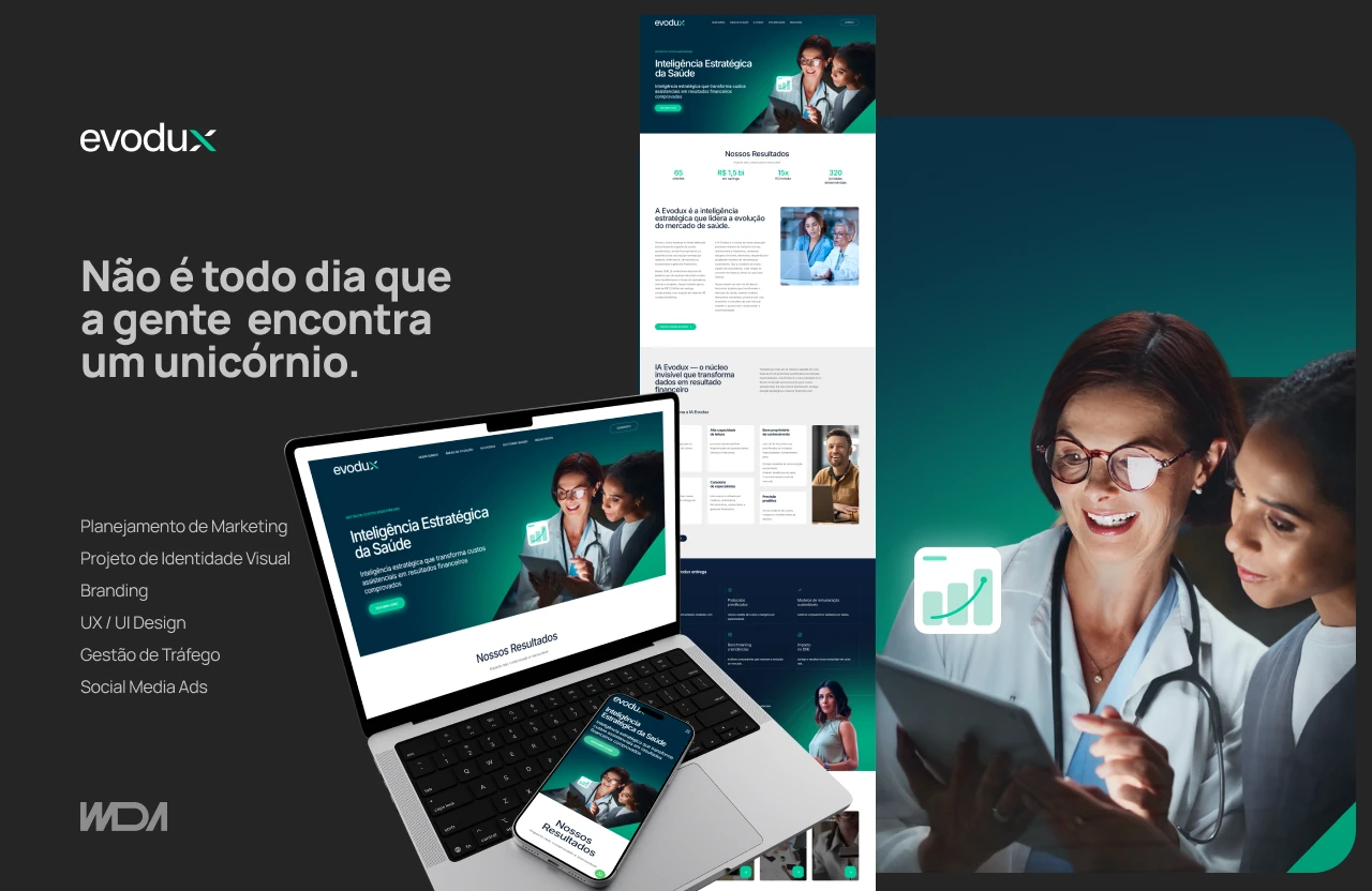 Evodux website and digital communication.