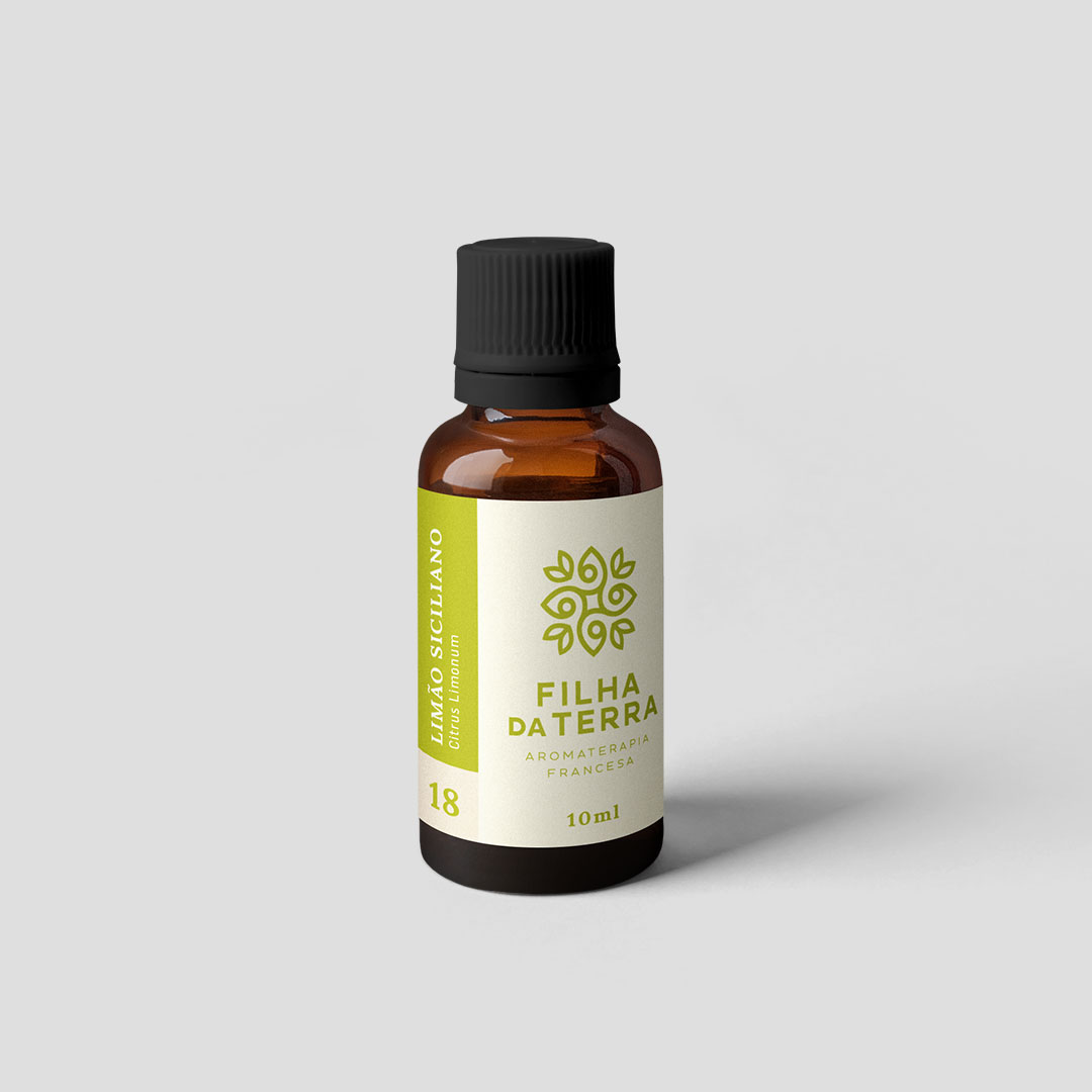 Óleo essencial Limão Siciliano da Filha da Terra, rótulo 18.