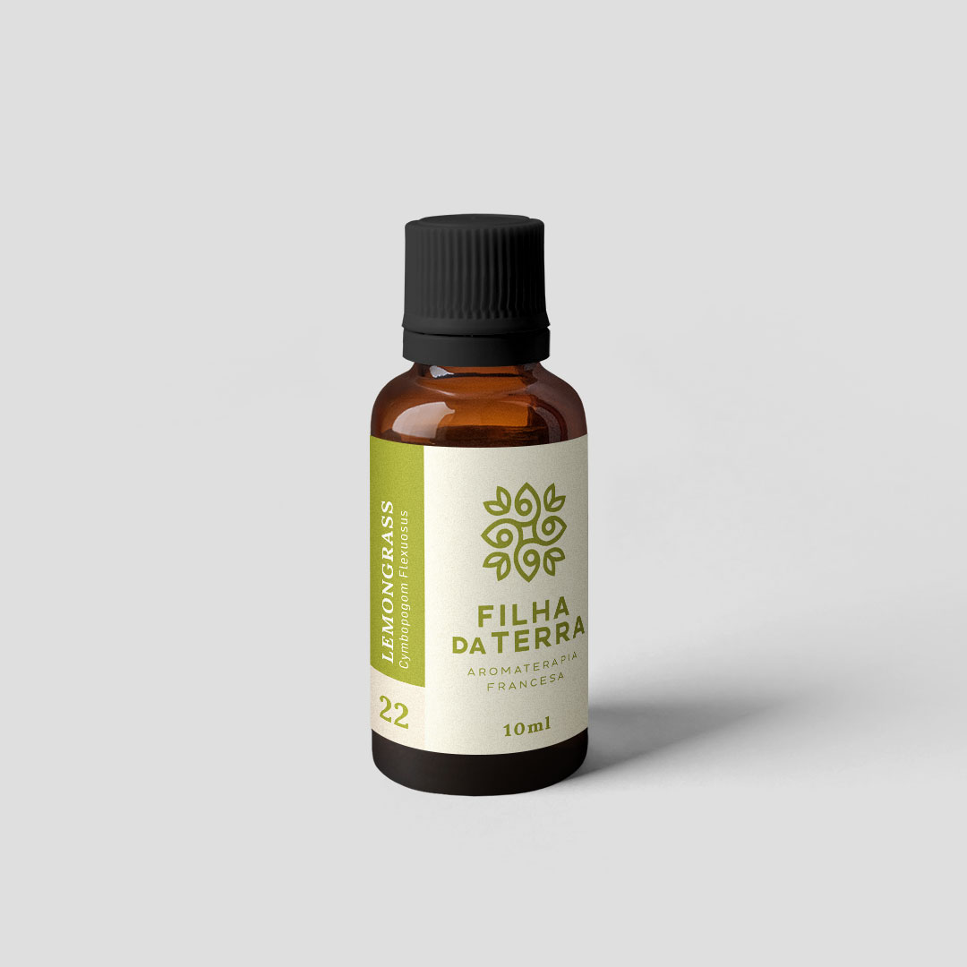 Óleo essencial Lemongrass da Filha da Terra, rótulo 22.