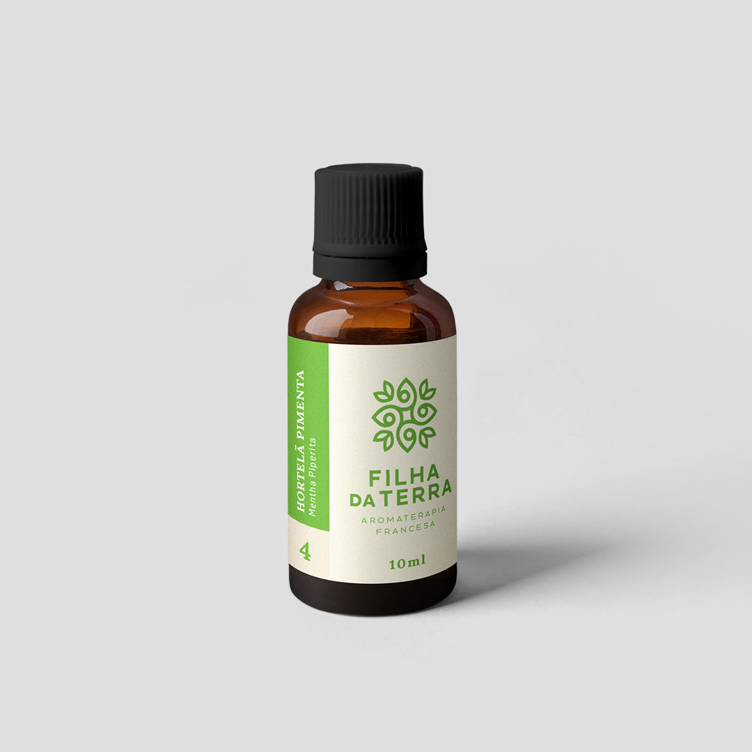 Óleo essencial Hortelã-pimenta da Filha da Terra, rótulo 4.
