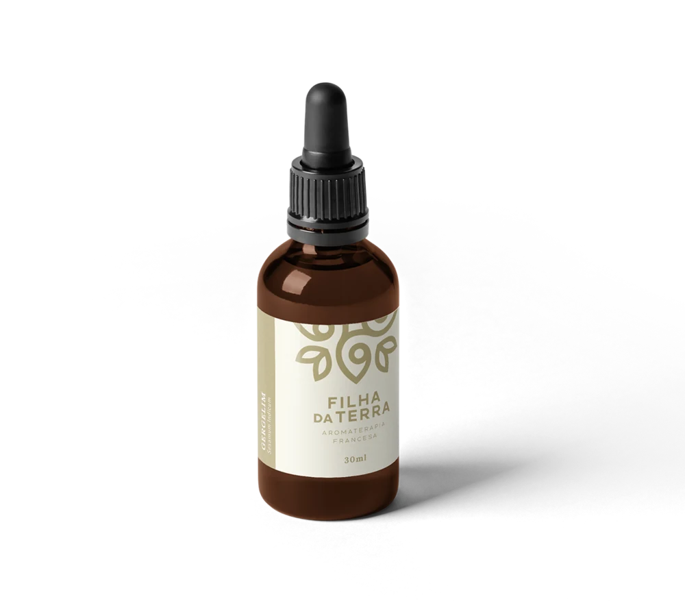 Frasco conta-gotas de óleo de gergelim da Filha da Terra, 30ml.