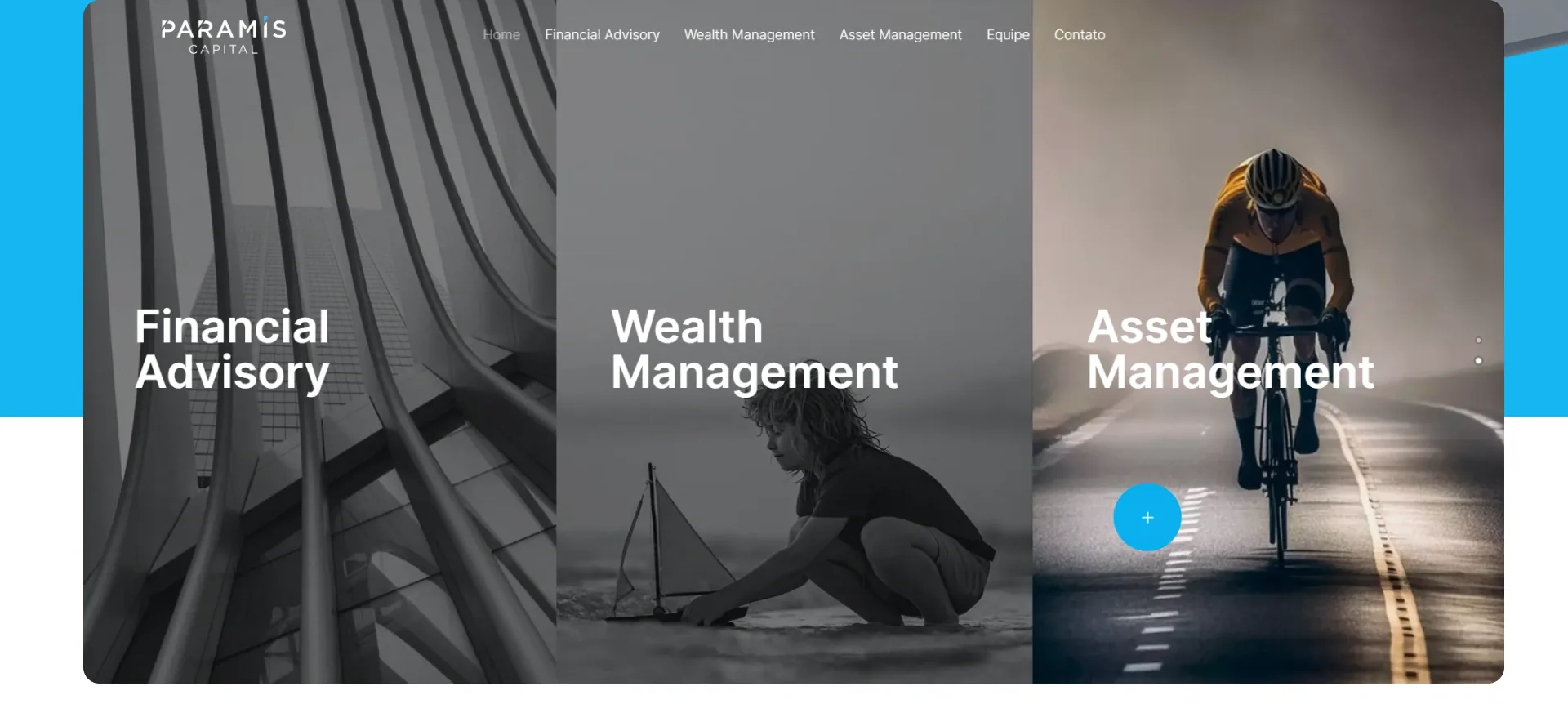 Interface com as áreas Financial Advisory, Wealth Management e Asset Management.