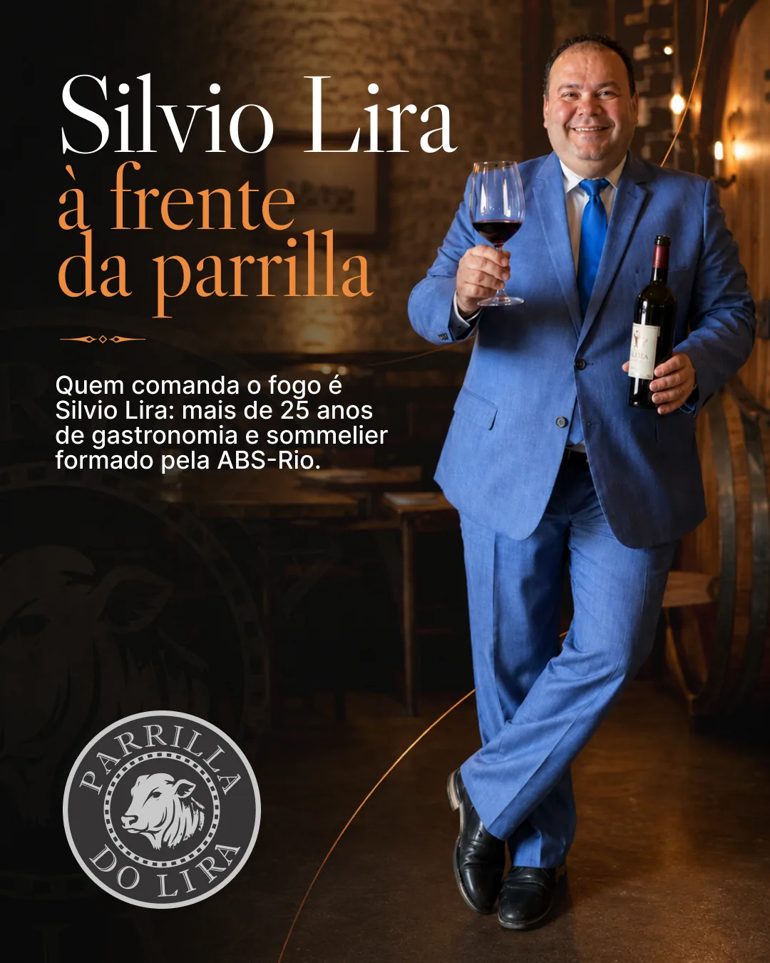 Arte da Parrilla do Lira apresentando Silvio Lira.