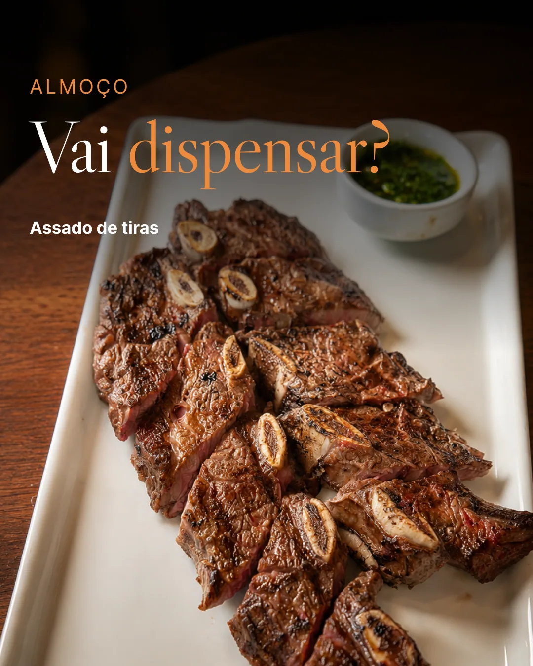 Arte da Parrilla do Lira com assado de tiras.