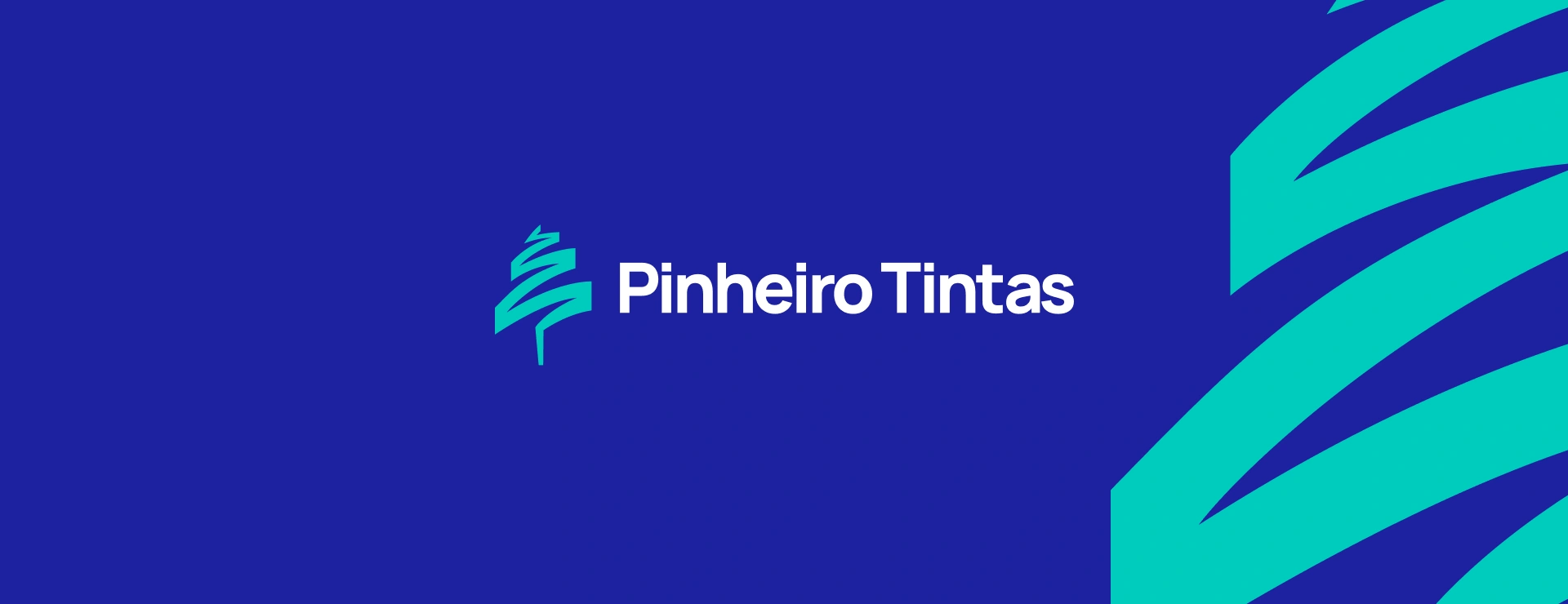 Fechamento da identidade Pinheiro Tintas em faixa panorâmica.