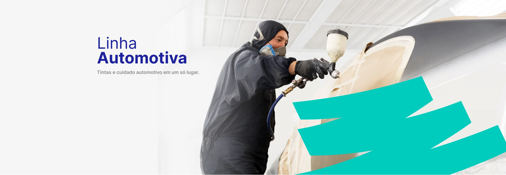 Banner de campanha da linha automotiva Pinheiro Tintas.